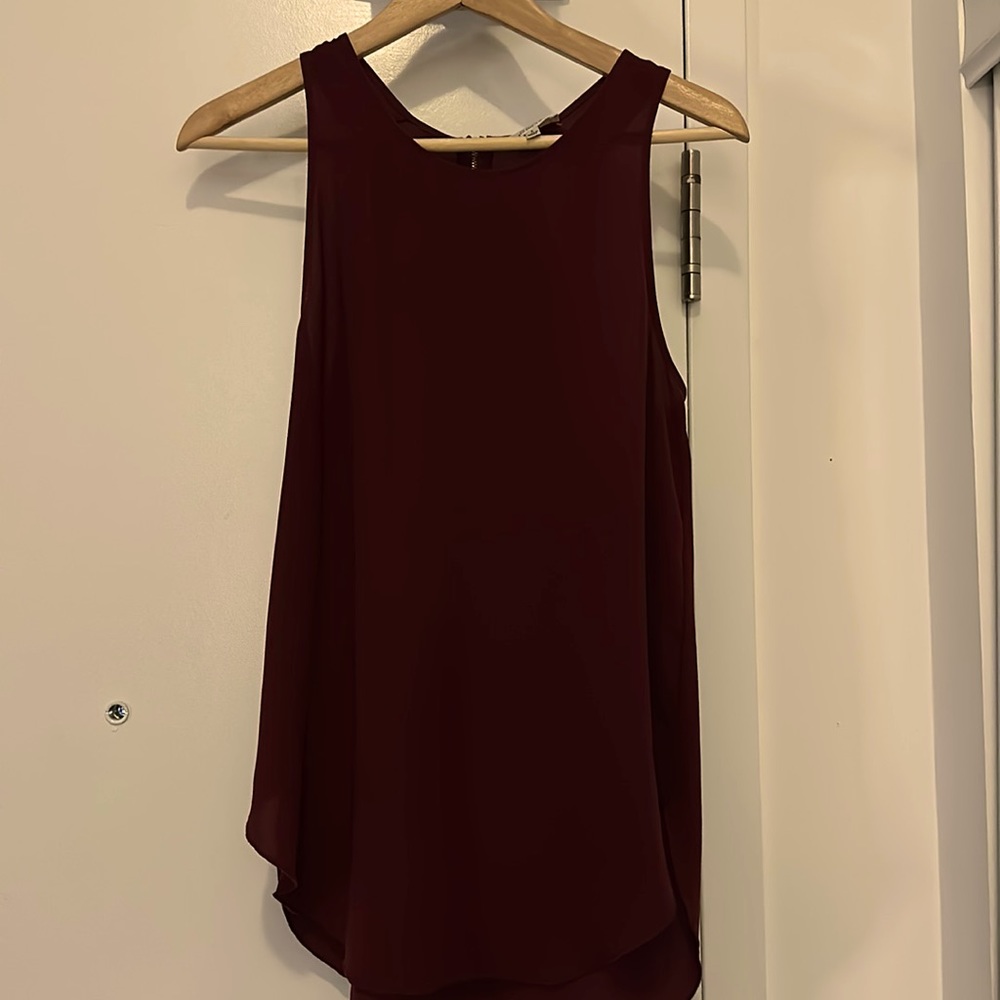 Aritzia Wilfred Sevres Blouse in Burgundy (Size S)